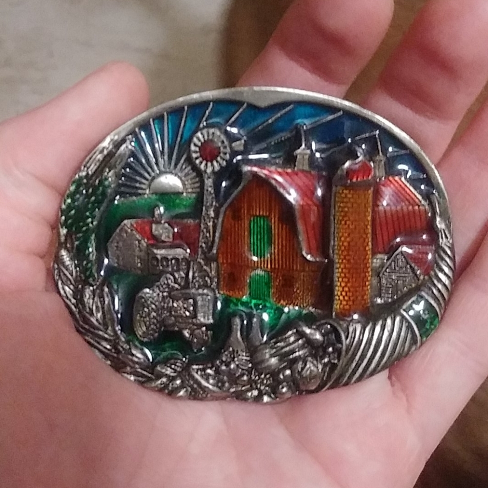 Farm barn tractor belt buckle